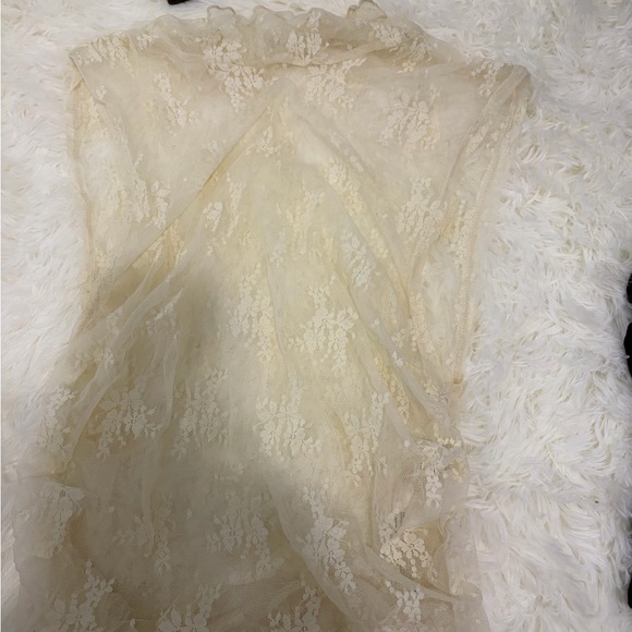 Free People Cream Lace Top - Picture 2 of 3